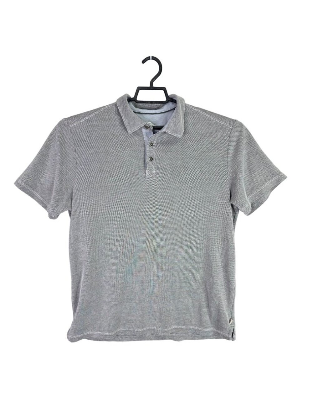 Mens Tommy Bahamas Gray Textured Polo Shirt Short Sleeve Size M
